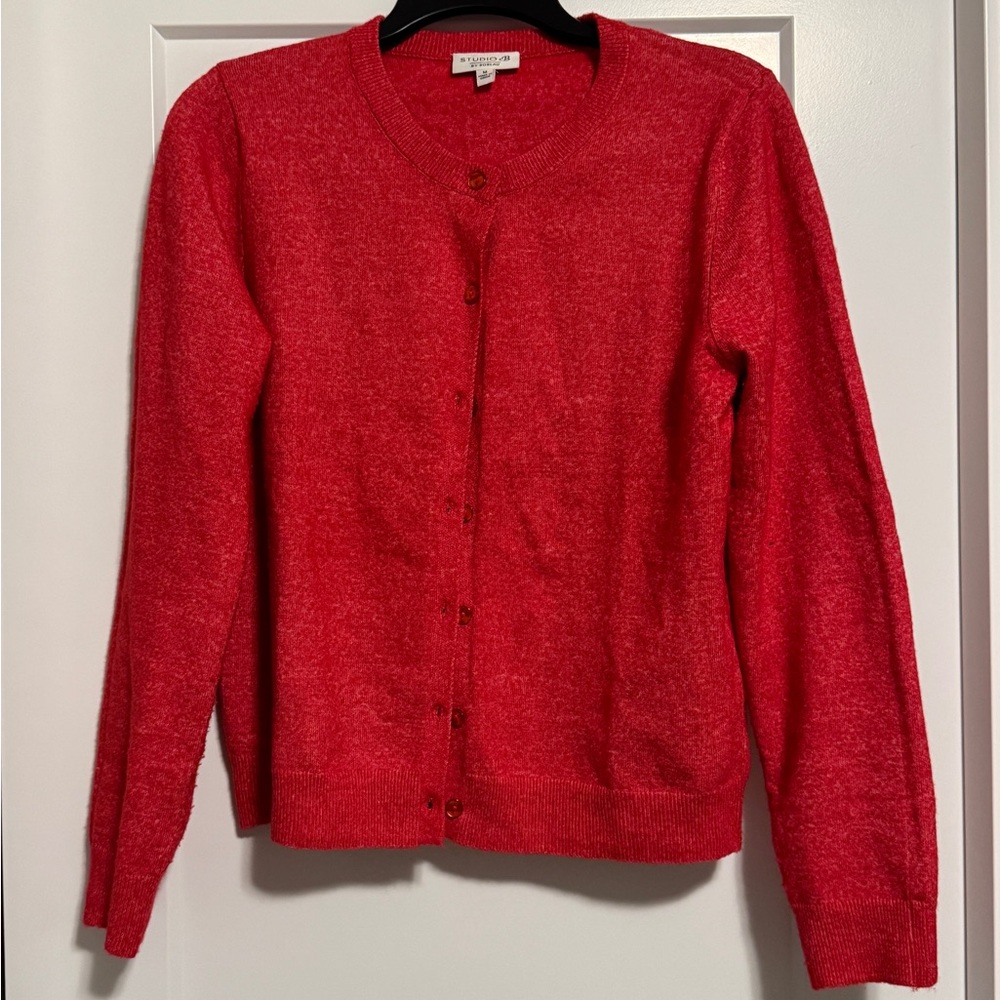 Red Women's Cardigan- Medium
